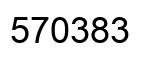 Number 570383 black image