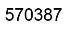 Number 570387 black image