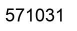 Number 571031 black image
