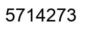 Number 5714273 black image