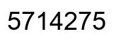 Number 5714275 black image