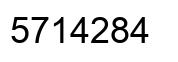 Number 5714284 black image