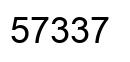 Número 57337 imagen negro