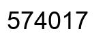 Number 574017 black image