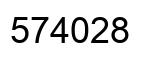 Number 574028 black image