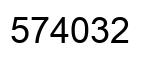 Number 574032 black image
