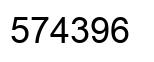Number 574396 black image