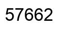 Number 57662 black image
