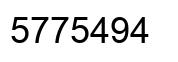 Número 5775494 imagen negro