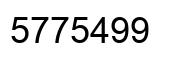 Number 5775499 black image