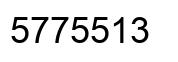 Número 5775513 imagen negro