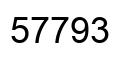 Número 57793 imagen negro