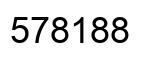 Number 578188 black image