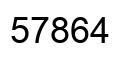 Number 57864 black image