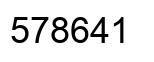 Number 578641 black image
