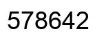 Number 578642 black image