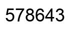 Number 578643 black image