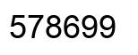 Number 578699 black image