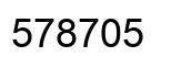 Number 578705 black image