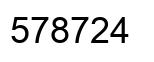 Number 578724 black image