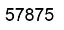 Number 57875 black image
