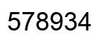 Number 578934 black image