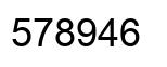 Number 578946 black image