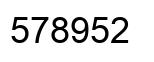 Number 578952 black image