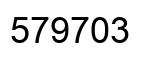 Number 579703 black image