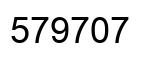 Number 579707 black image