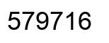 Number 579716 black image