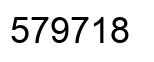 Number 579718 black image