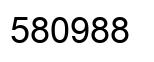 Number 580988 black image