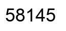 Number 58145 black image