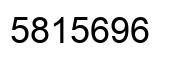 Number 5815696 black image