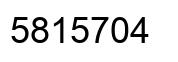 Number 5815704 black image