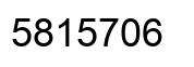 Number 5815706 black image