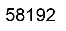 Number 58192 black image