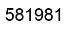 Number 581981 black image