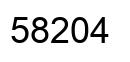 Number 58204 black image