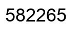 Number 582265 black image