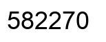 Number 582270 black image