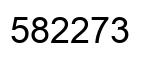 Number 582273 black image