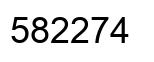 Number 582274 black image