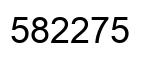Number 582275 black image