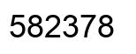 Number 582378 black image