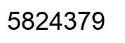 Number 5824379 black image