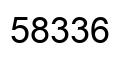 Número 58336 imagen negro
