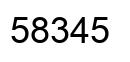 Número 58345 imagen negro