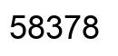 Número 58378 imagen negro
